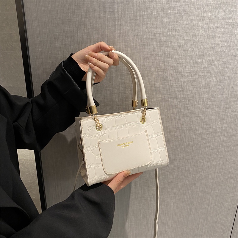 Túi Đeo Vai Sức Chứa Lớn Họa Tiết Vân Đá Phong Cách Hong Kong Cổ Điển Thời Trang Cho Nữ