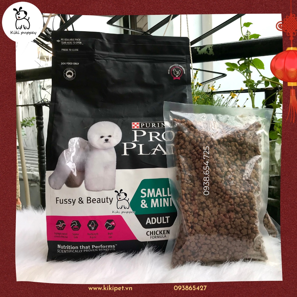 Túi nhỏ 500g Hạt cho chó kén ăn, hạt cho chó con và chó trưởng thành Pro Plan Small and mini Adult Fussy & Beauty
