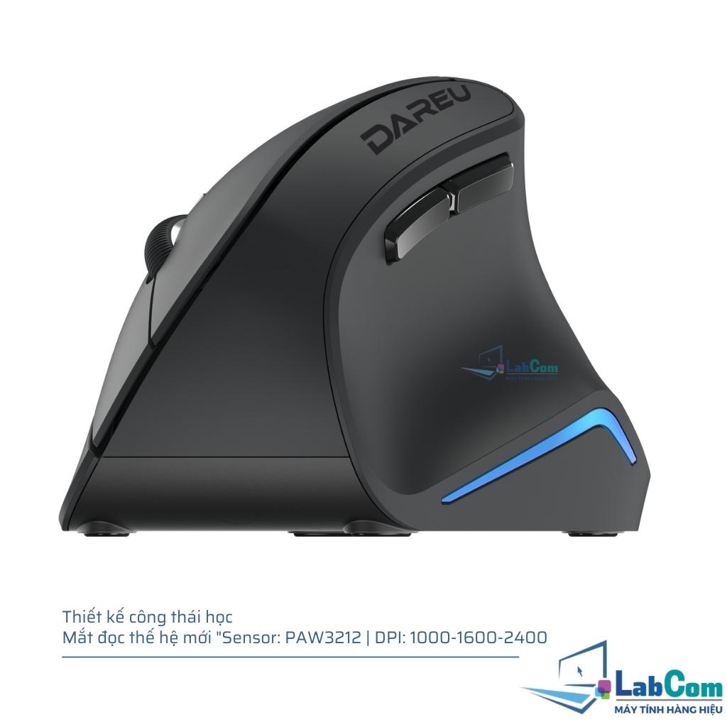 Chuột máy tính không dây Dareu LM108B - Kết nối Dual mode Bluetooth | Wireless 2.4gHz | Tặng kèm 02 pin AAA