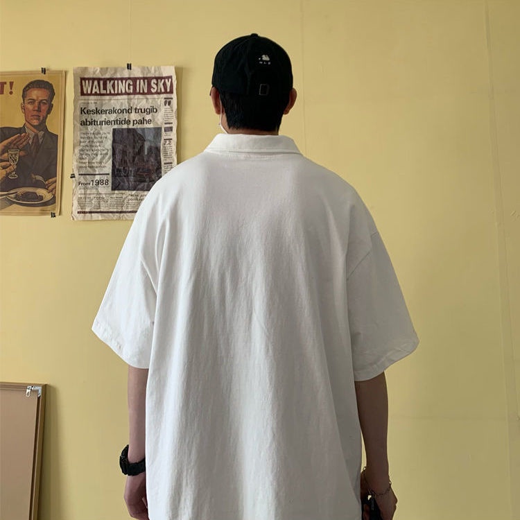 Áo polo Cotton Tay Lửng Cổ Đứng Thời Trang Dành Cho Nam Nữ