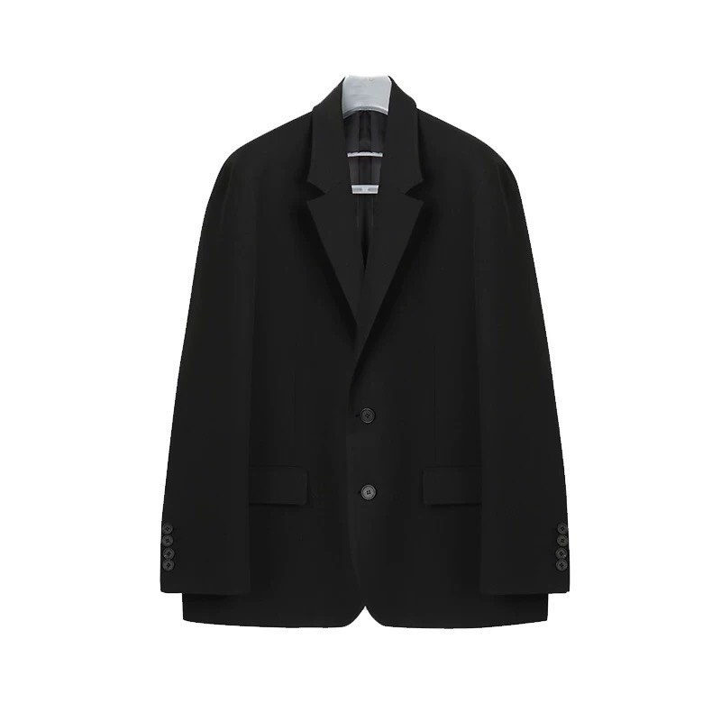 Áo khoác blazer nam form rộng hàn quốc màu đen, kem 2 khuy cài - BL01 | BigBuy360 - bigbuy360.vn