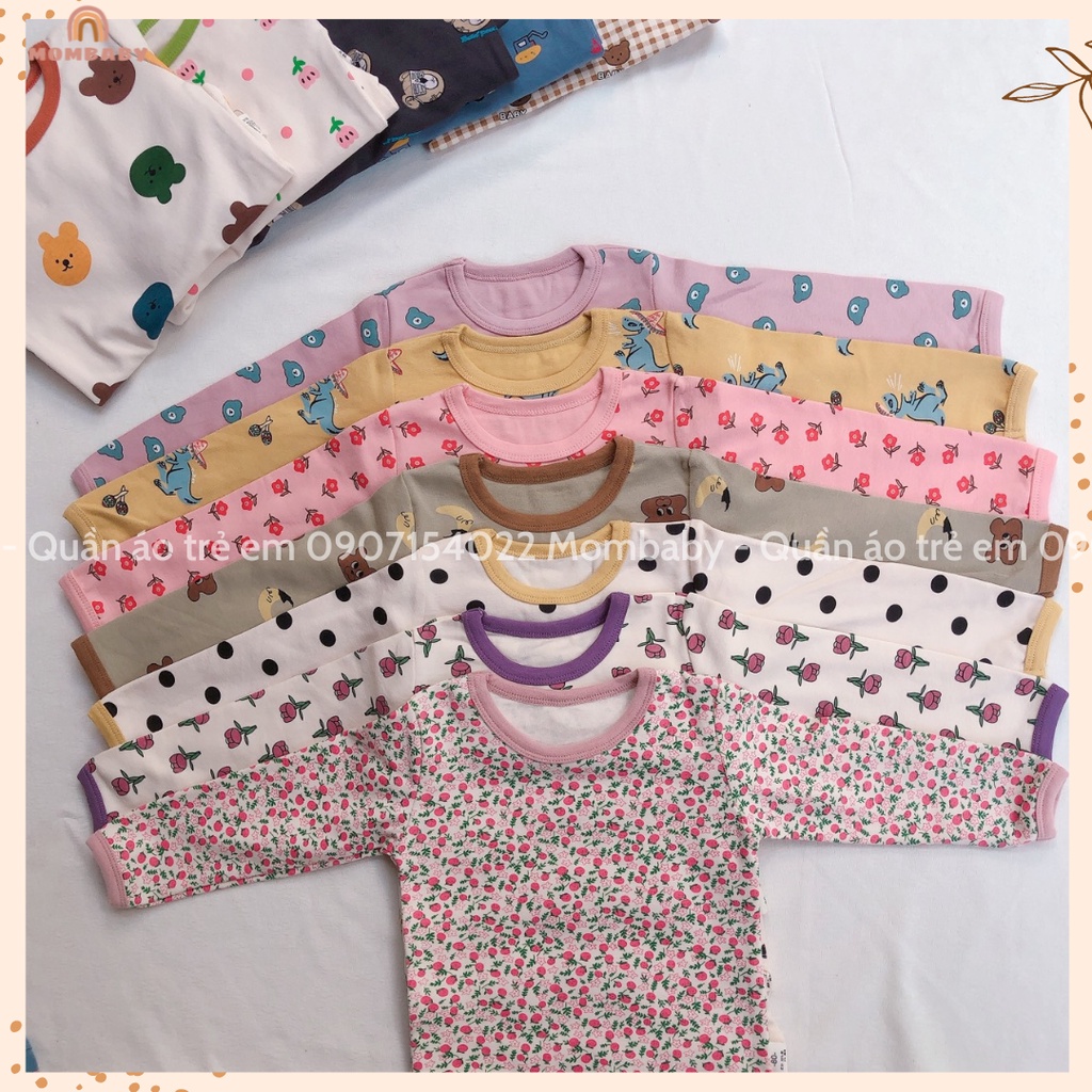 Bộ Dài Tay Hoạ Tiết Thun Cotton Co Dãn Cho Bé 8-28kg Thích Hợp Thu Đông