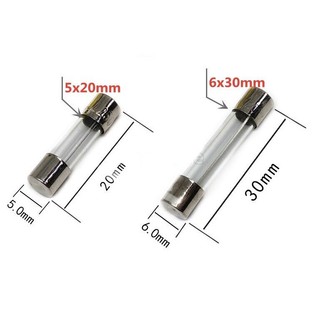 Bộ 5 cầu chì thủy tinh 250v - 5x20mm và 6x30mm.