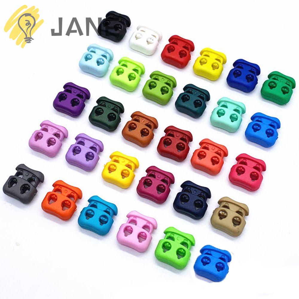 Set 20 Nút Chặn Dây Giày 4mm 16 * 16mm Nhiều Màu Tiện Dụng