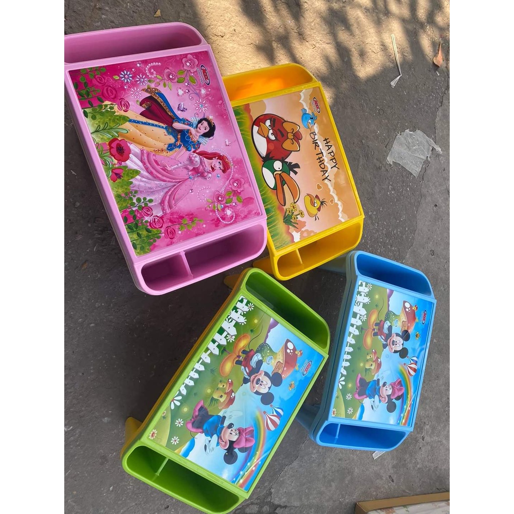 Bàn Tập Tô Size Đại SONG LONG Thiết Kế Thông Minh Với 2 Ngăn Đựng Đồ 2 Bên Cho Bé