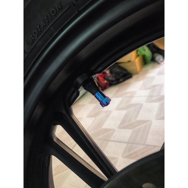 Cặp ốc đậy van vòi mẫu titanium,ốc van vòi lắp thông dụng xe máy, tay ga...ô tô