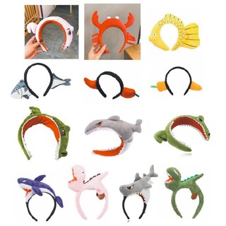 Băng đô cài tóc hình cá sấu / khủng long / cá heo / cà rốt hoạ
