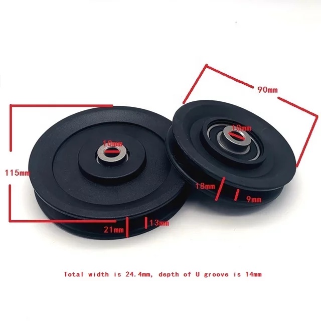 Bánh xe Ròng rọc 115mm 110mm 90 mm nylon nhựa ròng rọc hàng nhập khẩu chuyên dùng cho tất cả phòng gym