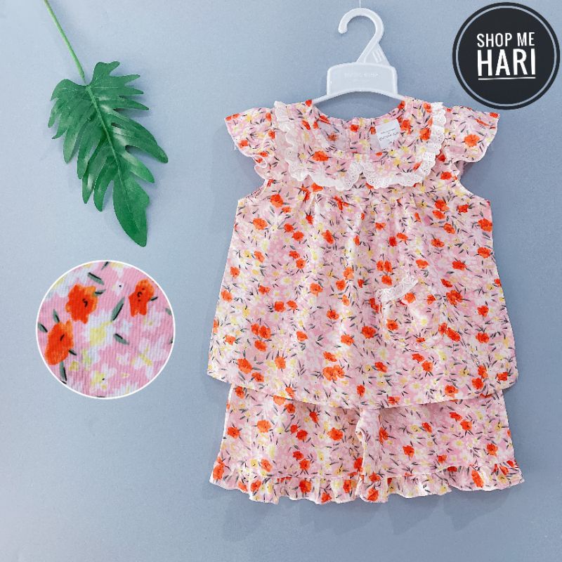 Bộ tole đùi cổ sen bé gái