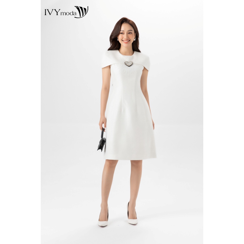 Đầm dạ hội nữ đính trái tim IVY moda MS 45S2334