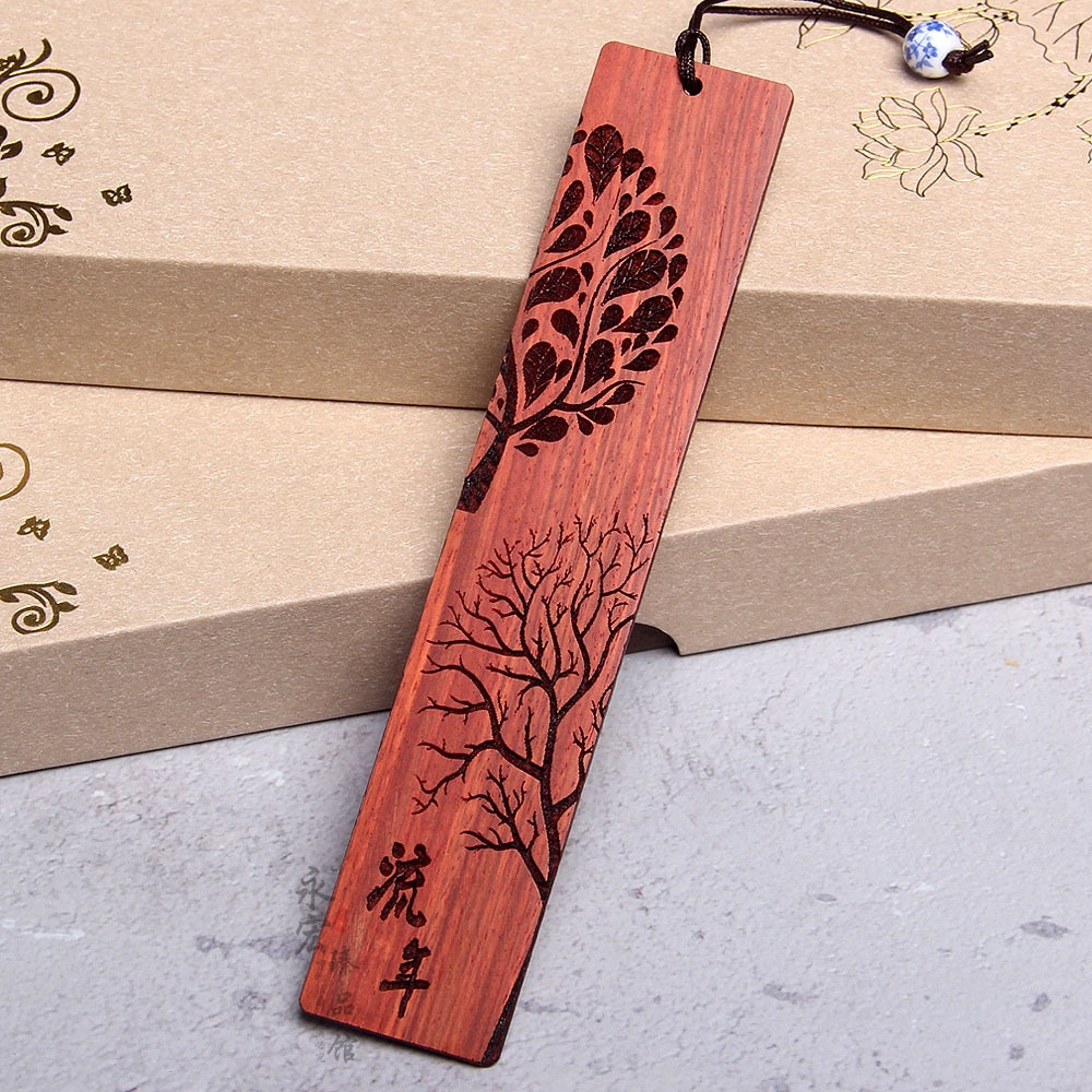 Bookmark / Dấu Trang Sách Bằng Gỗ Gụ Cá Nhân Hóa Và Sáng Tạo Làm Quà Tặng