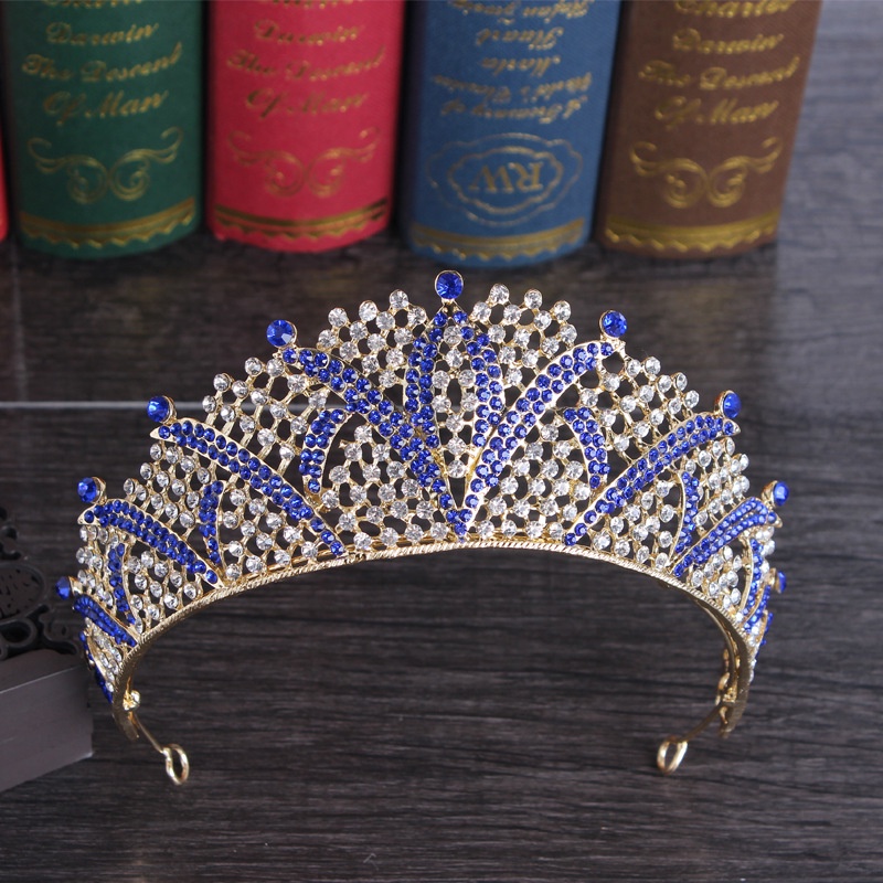 Vương Miện Cô Dâu Đính Đá Sang Trọng Phong Cách Châu Âu