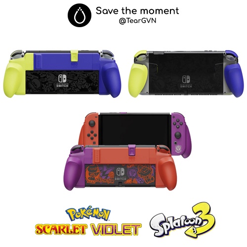 Bộ NeoGrip và GripCase Splatoon 3, Pokémon Scarlet & Violet (Skull & Co) cho Switch Oled / Switch Original