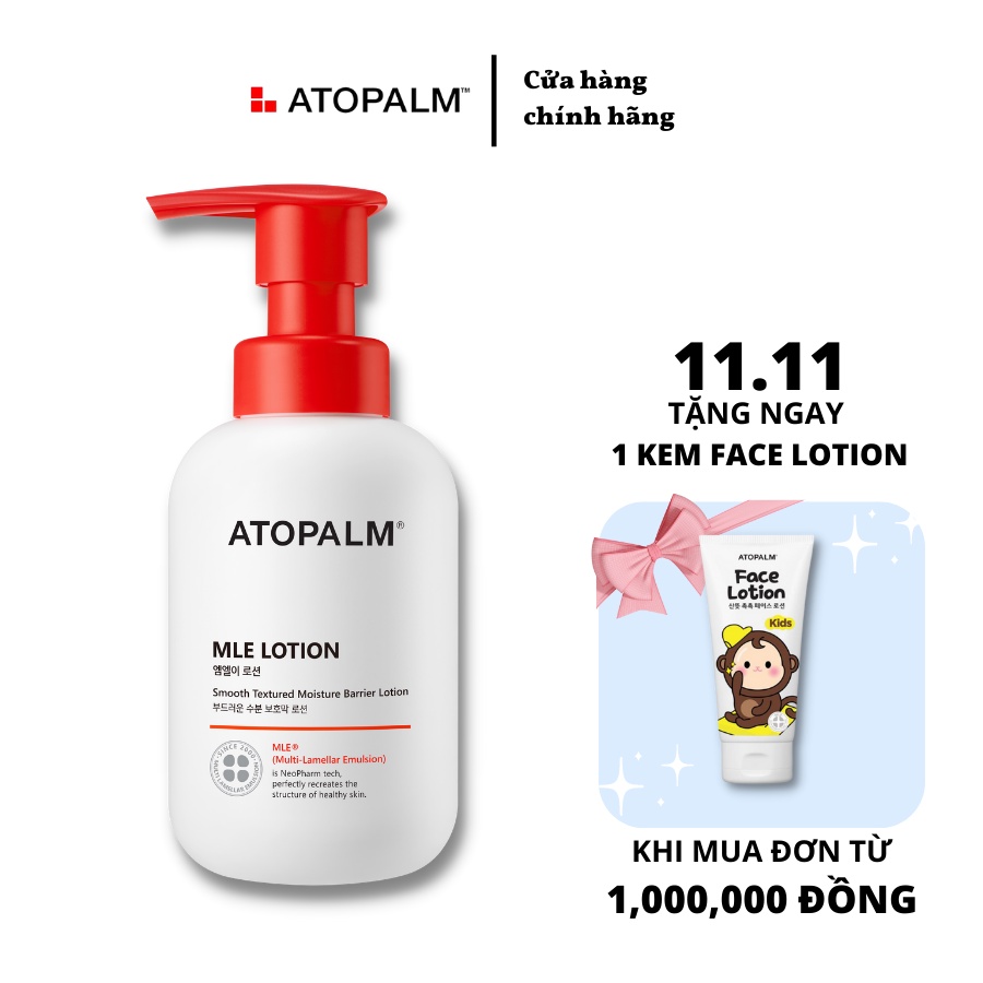 Sữa Dưỡng Thể An Toàn Cho Bé ATOPALM MLE LOTION dưỡng ẩm làm dịu da 200ml