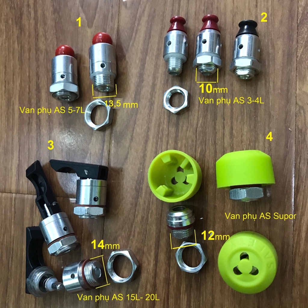 Van nồi áp suất, van xả nồi áp xuất gas các loại, linh phụ kiện nút ga Cỡ To 11L / 15L / 20L / 30L/ 40L