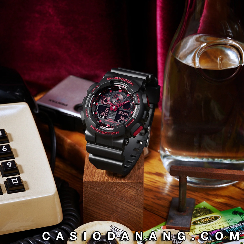 Đồng hồ nam Casio G-Shock chính hãng Anh Khuê GA-100BNR-1ADR (51mm)