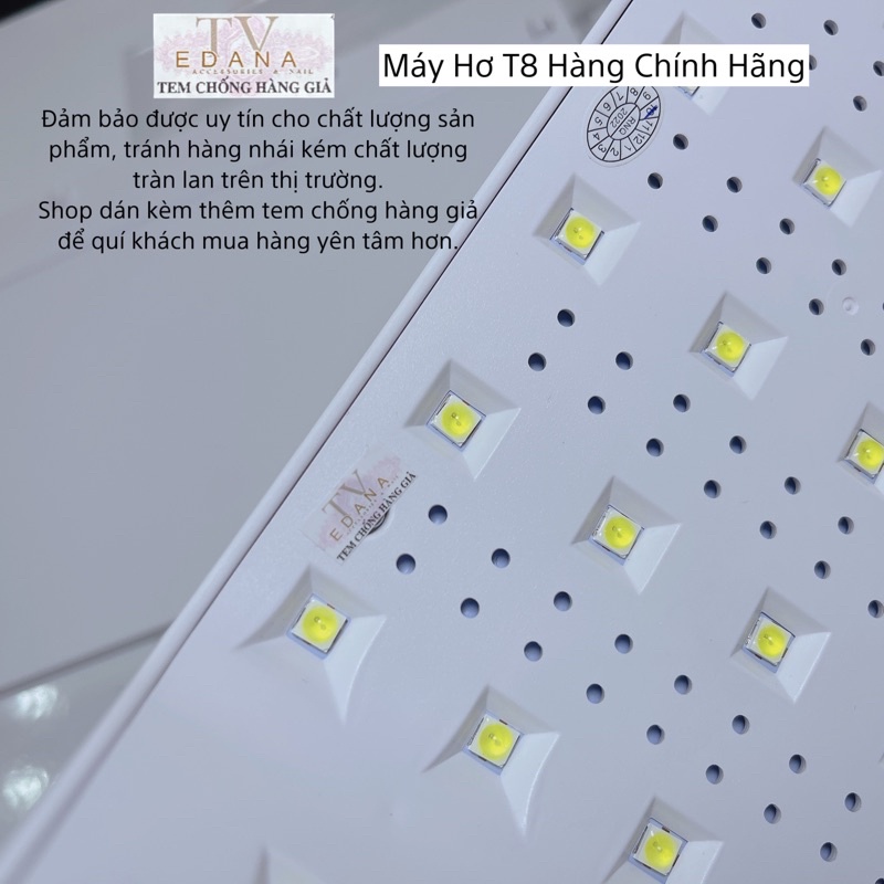 Máy hơ gel T8 72W chính hãng SNRQI, đèn hơ gel móng tay
