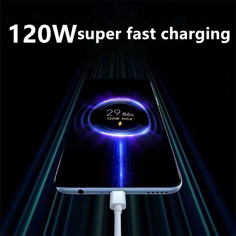 Áp dụng Bộ sạc Xiaomi 120W Redmi Note11pro Sạc Xiaomi 11T Pro Cáp dữ liệu Poco F4 GT Cáp sạc nhanh TypeC 6A