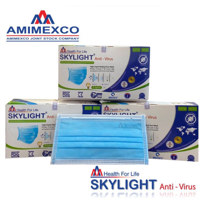 COMBO 3 Hộp Khẩu trang SKYLIGHT y tế