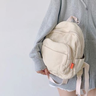 Balo mini size Basic chất Canvas mềm đi học, đi chơi
