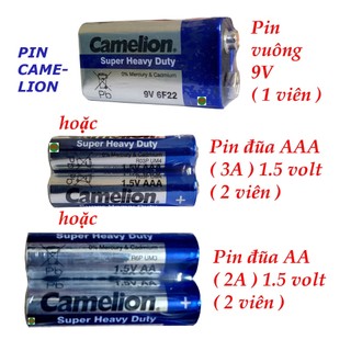Pin vuông 9 volt - pin aaa 1.5 volt - pin aa 1.5 volt camelion