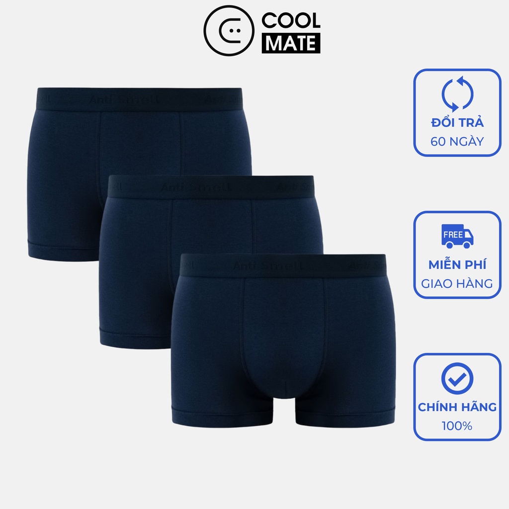 Combo 3 Quần lót Trunk nam khử mùi Anti-Smell thương hiệu Coolmate