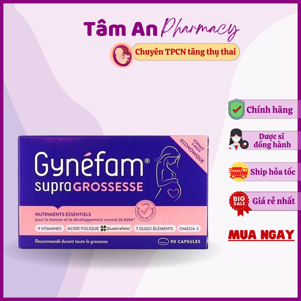 Gynefam 5MTHF vitamin tổng hợp cho bà bầu, chống dị tật thai kỳ, chống lưu sảy