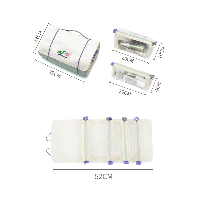 Túi Lưới Đựng Mỹ Phẩm Họa Tiết Hoa Tulip Xinh Xắn Tiện Dụng Khi Đi Du Lịch