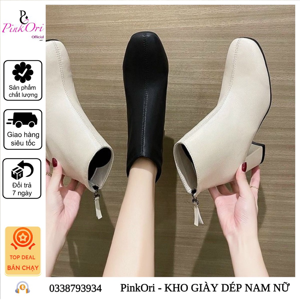 HOT - Giày Bốt mẫu mới, chất da siêu đẹp - PinkiTaa
