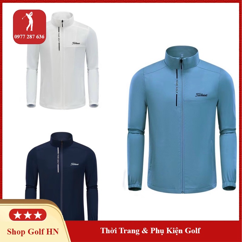 Áo Khoác golf Nam Titleist 2 lớp cản gió chống thấm tốt AK013