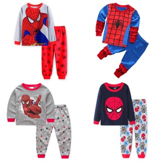 Bộ Đồ Ngủ Dài Tay Hình Người Nhện Cho Bé Trai