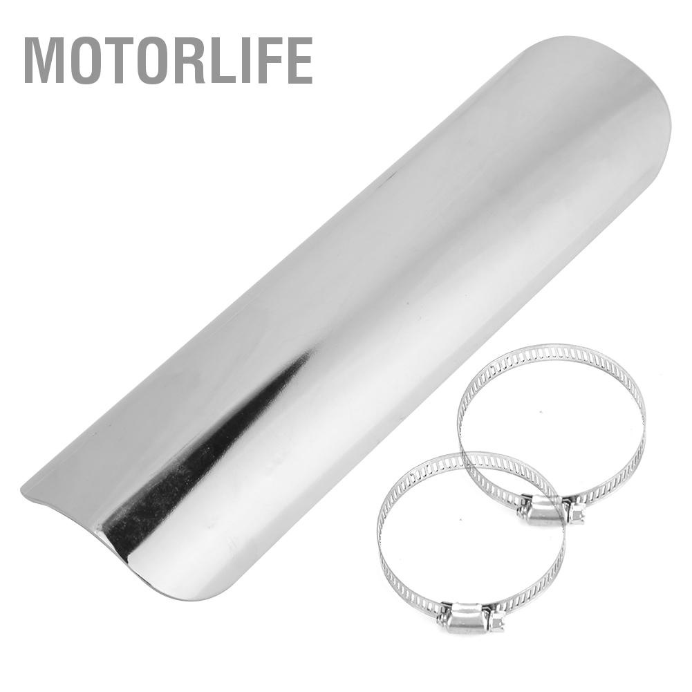 Motorlife Tấm chắn nhiệt ống xả tấm Chrome cho xe máy phổ thông 50-70mm / 2.0-2.76in