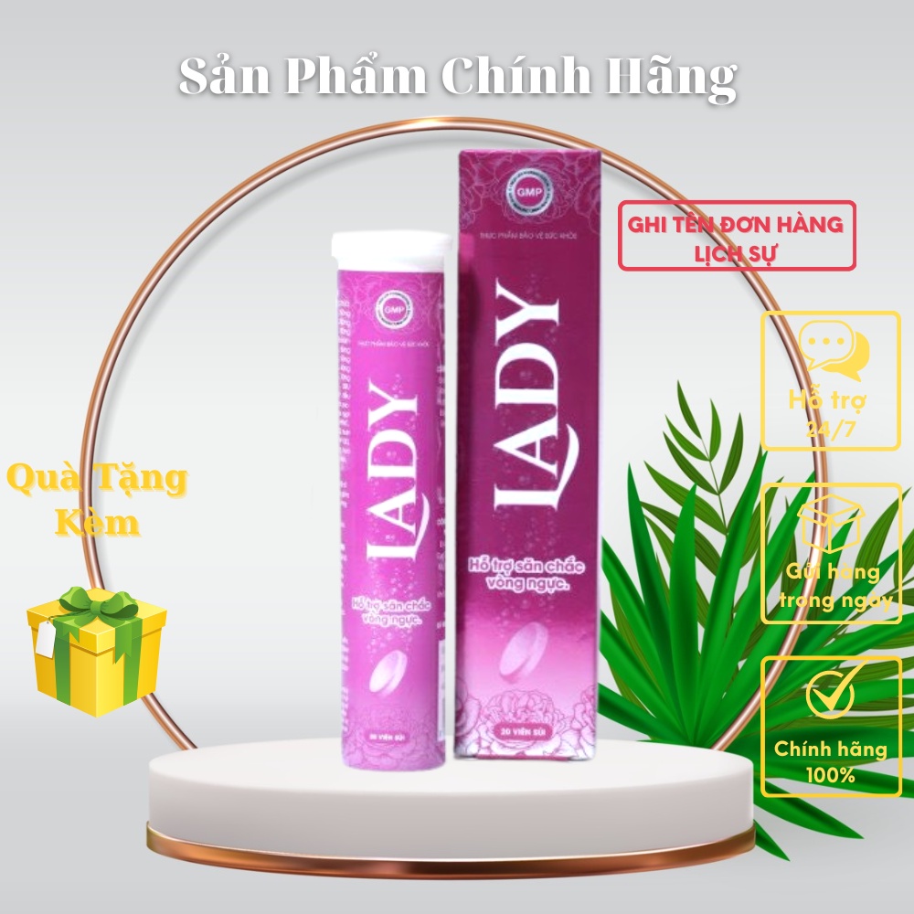 Viên Sủi LADY Tăng Vòng ngực - Hỗ trợ cải thiện vòng ngực - SKV