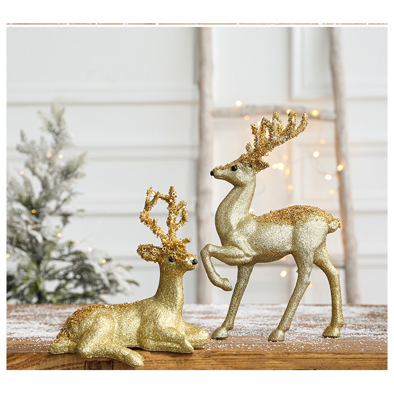 Mô Hình Tuần Lộc Trang Trí Noel Giáng Sinh, Năm Mới Cao 20cm