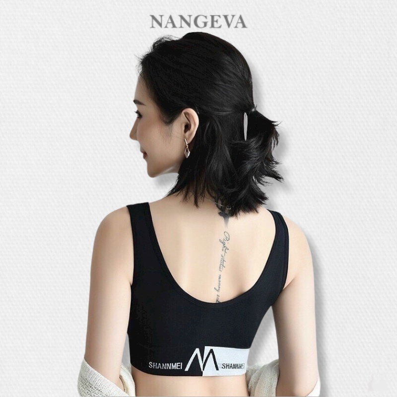 Áo Bra Tập Gym Dã Ngoại Thể Thao Cotton Cao Cấp NANGEVA