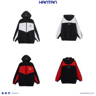 Áo khoác dù phối màu unisex có nón
