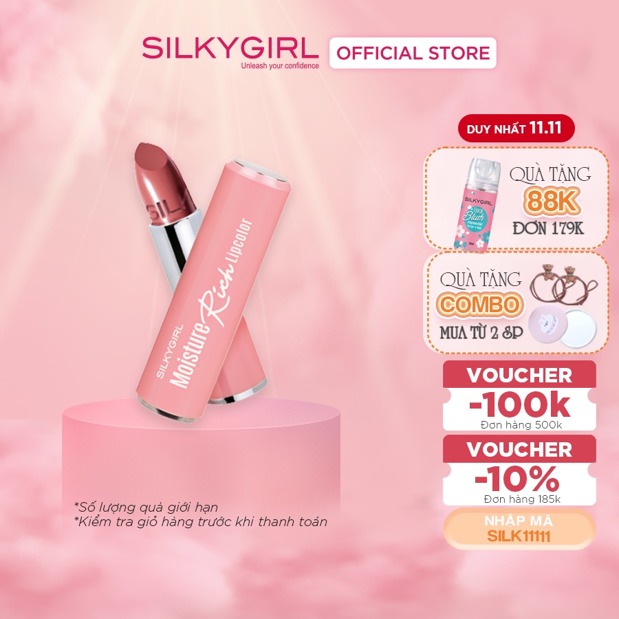 Son Dưỡng Có Màu Silkygirl Moisture Rich Lipcolor 3,2g