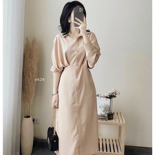 Đầm kem cánh dơi tay lỡ (kèm hình thật)