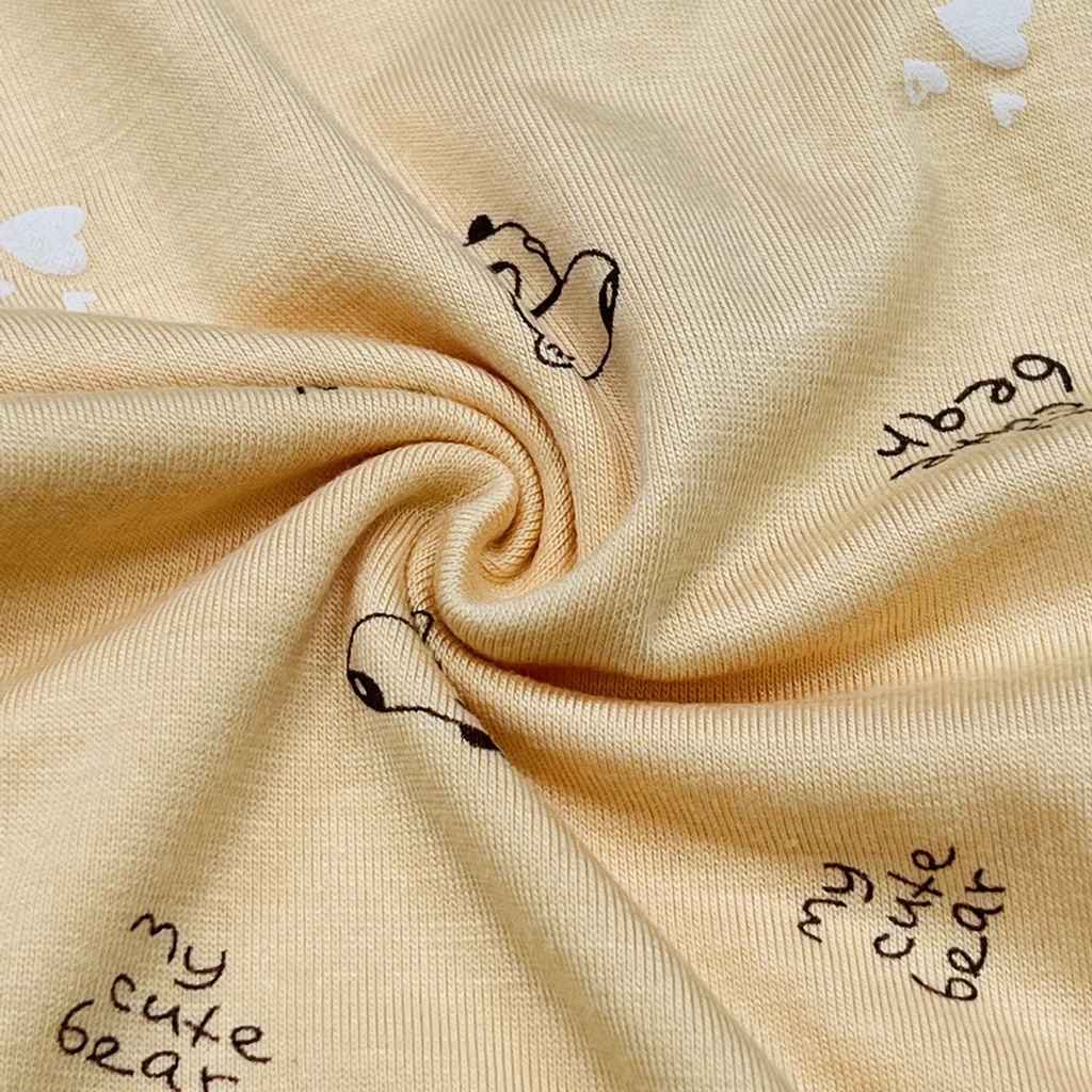 Bộ dài tay sơ sinh Minky mom sợi peptit, quần áo trẻ em cho bé trai bé gái - 1071