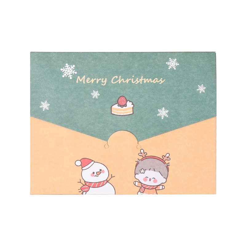 Thiệp Chúc Mừng Giáng Sinh / Sinh Nhật / Sinh Nhật Họa Tiết Hoạt Hình Có Thể Gấp Gọn Diy