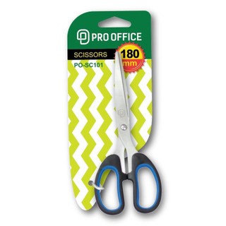 Kéo Cắt Văn Phòng 18cm PRO OFFICE Chất Liệu Không Gỉ, Đường Cắt Sắc Bén SC101