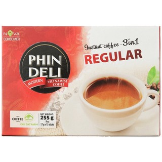 Cà phê hoà tan Phindeli 3 in 1 đậm vừa 255g/hộp
