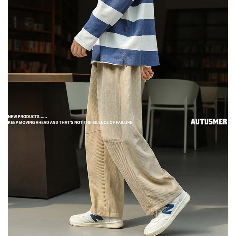 Quần ống rộng Màu Trơn Thời Trang Mùa Thu Cho Nam