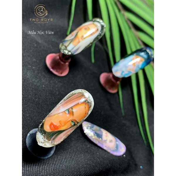 Bộ sticker nước nga 12 hình ,phụ kiện làm nail,sticker ẩn nail 3D