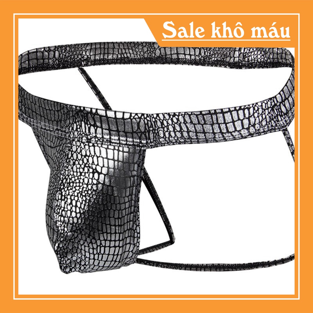 Quần lót nam, quần lót dây da jocktrap nam thun phủ da cao cấp