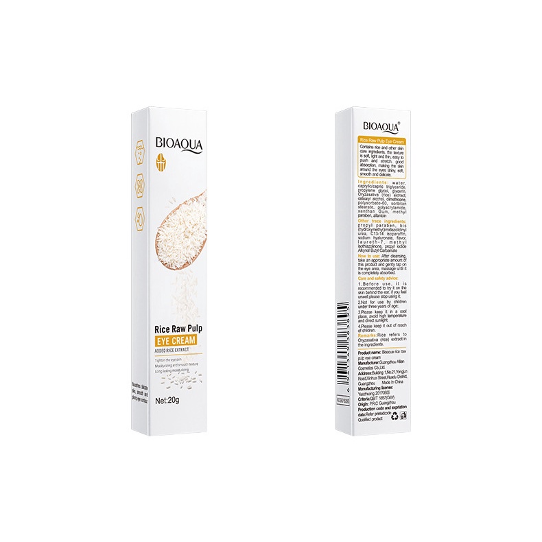 Kem mờ thâm mắt Bioaqua Kem dưỡng mắt sáng da cấp ẩm xóa nhăn tinh chất cám gạo Morasa BA16