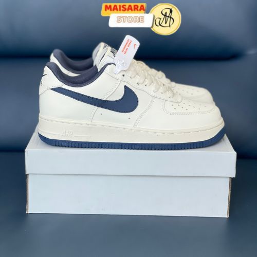 giày_nike viền navy, giày thể thao nam nữ af1 viền navy hàng cao cấp full size full phụ kiện tặng kèm tất và hộp bảo vệ.