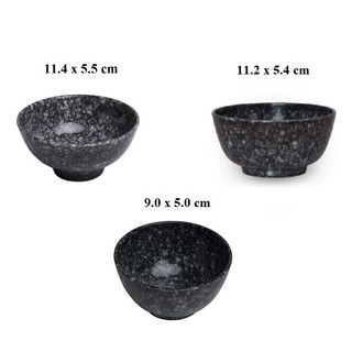 Chén đựng cơm ,chè nhựa Melamine vân đá đen