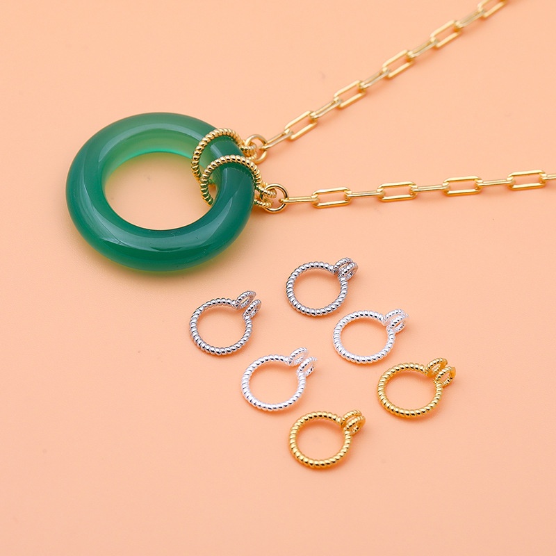 █diy゜ S925 Bạc●Khóa Tròn Bằng Bạc Sterling 925 Dùng Làm Trang Sức Thủ Công