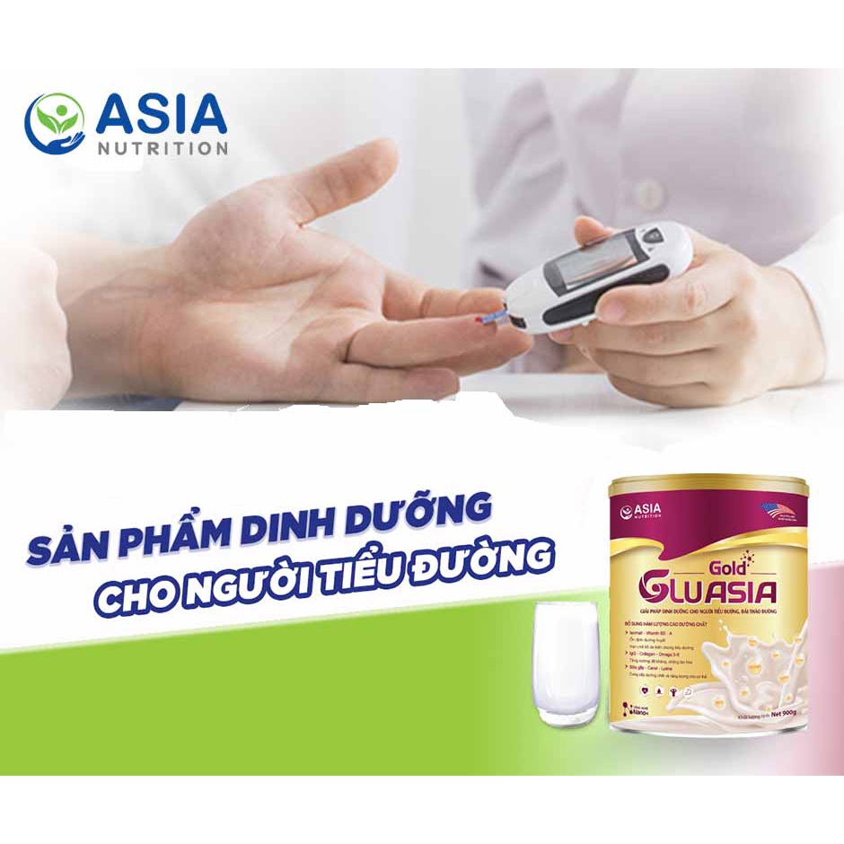 Sữa tiểu đường Glu Asia Gold cao cấp Asia Nuitrition 400g tác dụng cung cấp dinh dưỡng, năng lượng cho người tiể.u đường